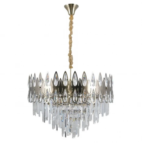 Подвесная люстра Omnilux Riposto OML-71713-12 (220V, хрусталь, на цепи, круглые)