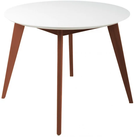 Стол R-Home Лунд круглый д.960 Белый Темный орех