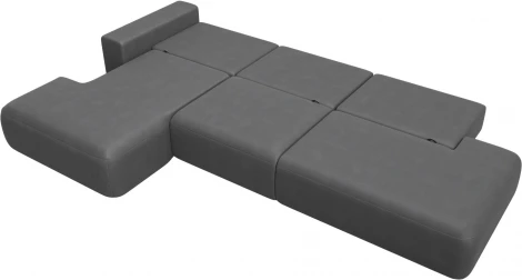 Диван угловой Лига-036 НПБ Модерн Лонг левый угол Лига Диванов (Замша) арт.127761L