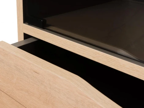 Шкаф-витрина Like двухдверная ОГОГО (арт.344434), (ЛДСП/Коричневый)