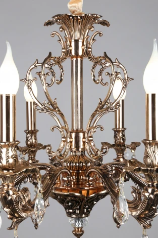 Подвесная люстра Omnilux Senis OML-74703-06 (220V, подвески, на цепи, подсвечник, свеча)