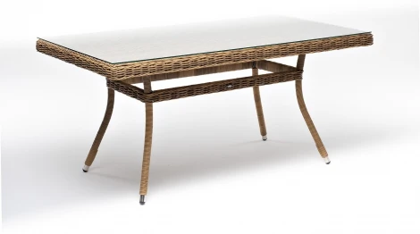 "Латте" плетеный стол из искусственного ротанга 140х80см, цвет соломенный 4SIS арт.УТ-00006306