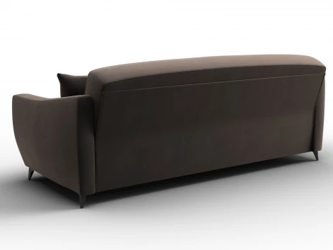 Диван-книжка Лига-095 НПБ (ДВП,ДСП,ЛДСП,Брус,Фанера,ЛДВП/Металл/Велюр/Коричневый) Лига Диванов 132535