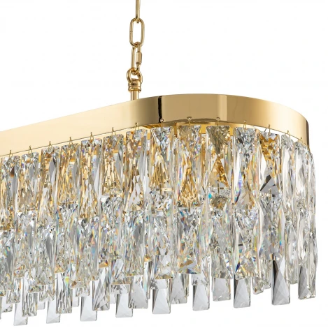 Подвесная люстра большая Indigo Anna V000382 (220V, хрусталь, на цепи)