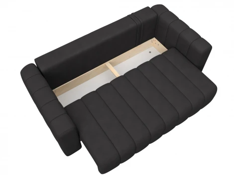 Диван прямой Лига-062 НПБ (ДСП,Фанера,ХДФ/Пластик/Замша/Коричневый) Лига Диванов 130282