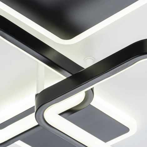 Потолочная люстра Escada Module 10289/4LED 105Вт, 3000/4000/6000K, ночник, таймер, пульт, металл/силикон/акрил, белый/чёрный (220V)