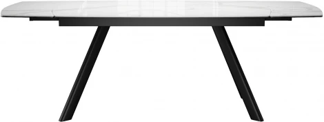 Стол DikLine KL160 керамика белый мрамор С39 глянец/опоры черные) (2 уп) арт.00-00072995