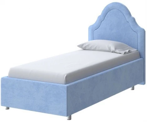 PROxSON Кровать Эльза (Ткань: Велюр Teddy Небесно-голубой) 80x190