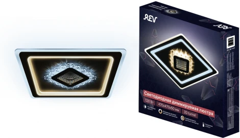 Потолочная люстра светодиодная с ДУ Ritter Crystal 3D 52367 3