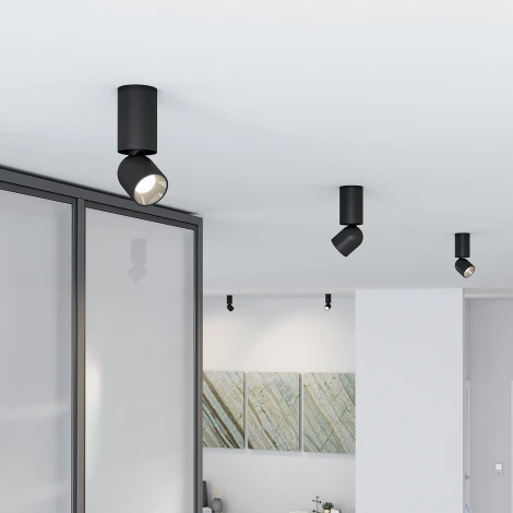 Спот потолочный накладной Elektrostandard Spot 25106/LED 8W 4000K черный (220V, круглые)