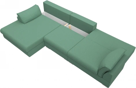 Диван угловой Пекин Long угол левый Лига Диванов (Рогожка) арт.123509L