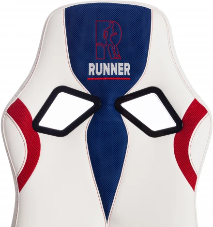 Кресло RUNNER кож/зам/ткань, белый/синий/красный, 36-01/10/08 Tetchair 12266