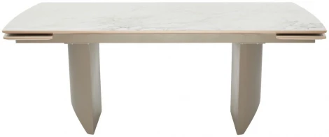 Стол ПУАНТО 200 цвет КРЕМ (BRECHA CREMA ELEGANCE), керамика / Латте каркас M-City 64412