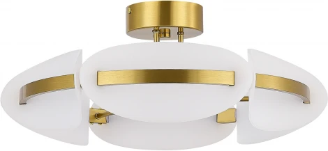 Потолочная люстра на штанге ST Luce Etoile SL1304.302.45 латунь/белый LED 1*45W 3000K (220V, круглые)