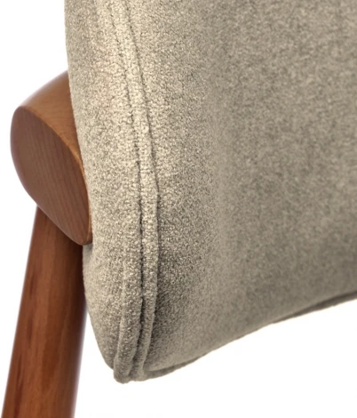 Стул полубарный Bradexhome Lucas 3 латте букле ножки цвета орех