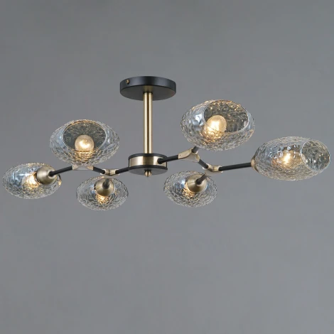 Потолочная люстра на штанге ILLUMICO IL0272-6CSQ-25 BK AB TRENTO (220V)