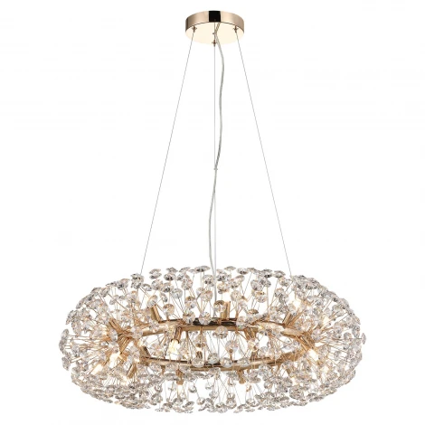 Подвесная люстра Lussole Loft Alaska LSP-8338 (220V, на тросе, шар, круглые, кольцо, IP21)