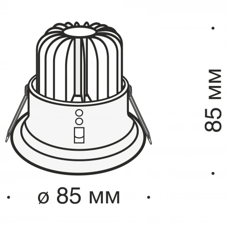 Встраиваемый точечный светильник Maytoni Zoom DL034-2-L8W (LED, 220V, IP65)
