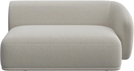 Завершение прямое Fabro 1500 правое ОГОГО (арт.851372), (Ткань,Букле/Белый)