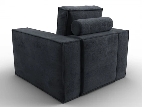 Кресло Лига-081 НПБ (ДСП,Велюр/Темно-серый) Лига Диванов 134992