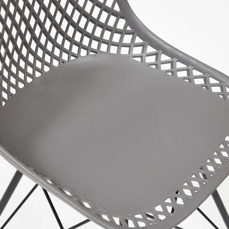 Стул VINCENT (mod. 8001) серый/черный (металл/пластик)