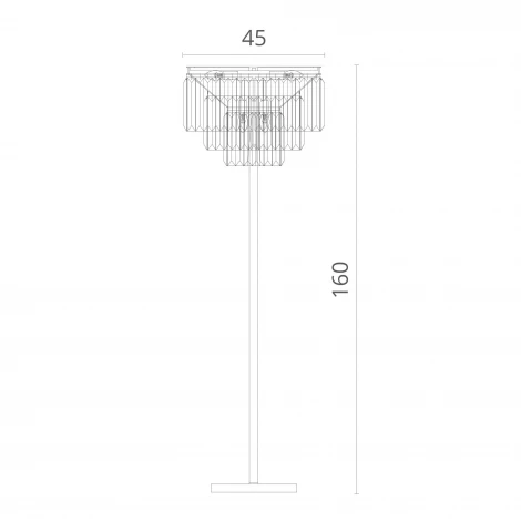 Торшер Divinare Nova Grigio 3002/05 PN-6