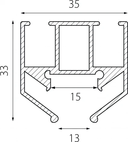 Профиль 2 м для монтажа треков LINEA в ПВХ потолок Lightstar Linea 506420