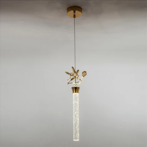 Подвесной светильник светодиодный хрустальный Modelux MODELUX ML.99911.1 GD