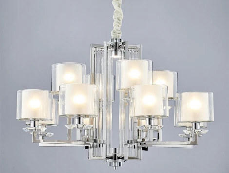 Подвесная люстра Newport 4400 4408+4/C chrome (220V, на цепи)