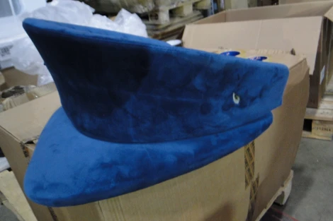 Стул Bradexhome Turin синий с золотыми ножками FR 0557Y