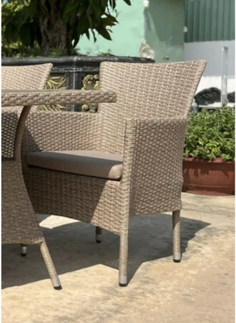 Плетеное кресло AM-196 Beige (Искусственный ротанг/Бежевый) Afina