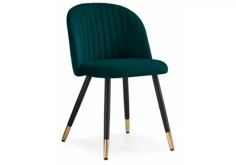 Стул Woodville на металлокаркасе Gabi green / black 15088