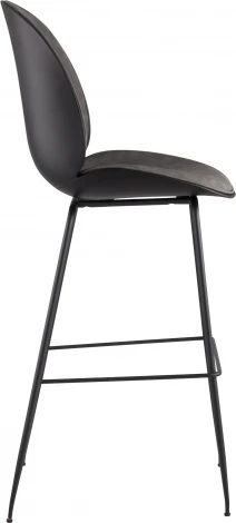 Стул барный Beetle PU со спинкой серый 2 шт Stool Group (арт.УТ000038313)