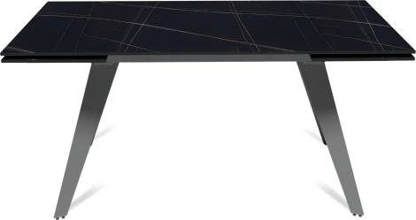 Стол раскладной Rhein (160+40+40), керамика матовая Black gold Top Concept арт.22738