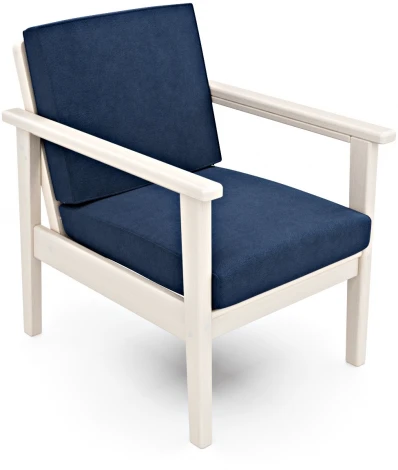 Кресло Arsko Лориан беленый дуб велюр синий