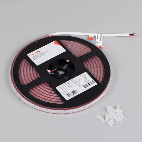 Светодиодная лента герметичная DOT-PFS-X160-10mm 24V White6000 (12 W/m, IP68, 5m) (Arlight, 5 лет) 051592