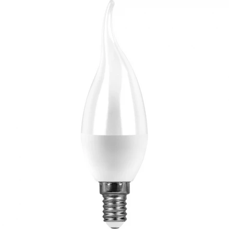 Лампочка светодиодная E14 11W 220V свеча на ветру белая 4000K Feron 55134