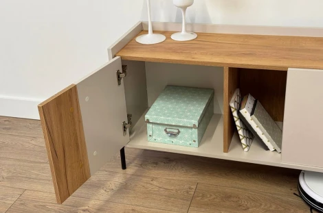 Доминика Тумба Mebelson (ЛДСП,Металл/Бежевый,Дуб крафт золотой) арт.174979,3369