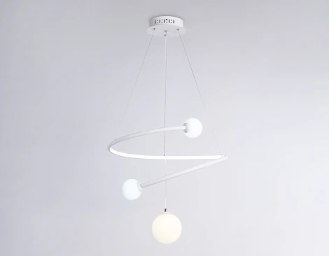 Подвесной светильник Ambrella Comfort FL66299 (регулировка яркости, LED, 220V, пульт управления, на тросе, шарики)
