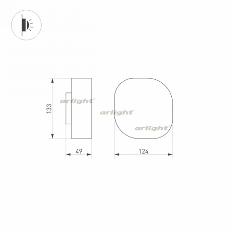 Архитектурная подсветка Arlight LGD-SWAMP-WALL 030001 (LED, 220V, IP65)