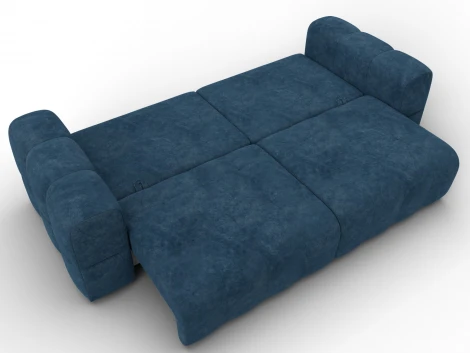 Диван прямой Лига-110 НПБ (ДВП,ДСП,ЛДСП,Брус,Фанера,Велюр/Синий) Лига Диванов 136507