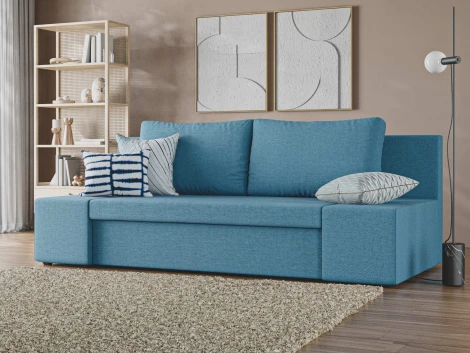 Диван прямой Сан Марко (Голубой/Рогожка) Лига Диванов арт.121579