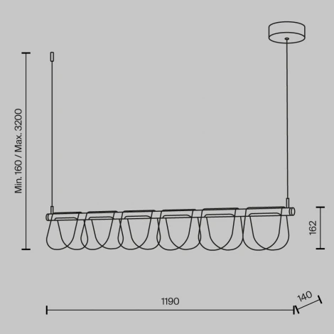 Подвесной светильник Maytoni Fluffy MOD319PL-L30B3K (LED, 220V, на тросе)