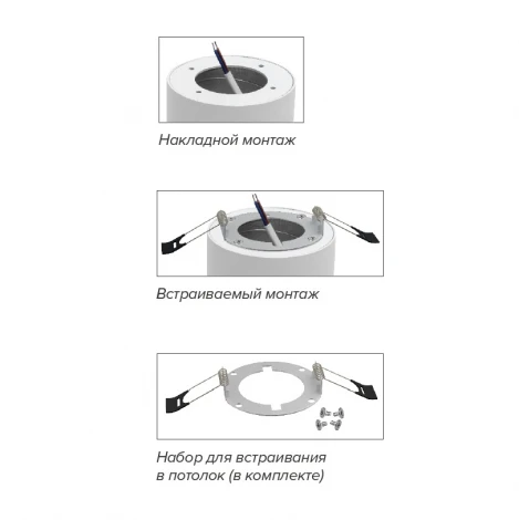Точечный светильник накладной Wolta WSL-GX53/01W под лампу GX53 Белый BASIC