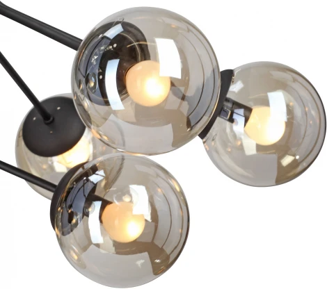 Потолочная люстра на штанге V4287-1/10PL Vitaluce (220V, шар, молекулы)