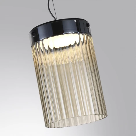 Подвесной светильник каскадный Odeon Light Pillari 5047/15L черный/светл.янтарный/металл/стекло LED 15W 4000К 1676Лм (220V, на проводе, круглые)