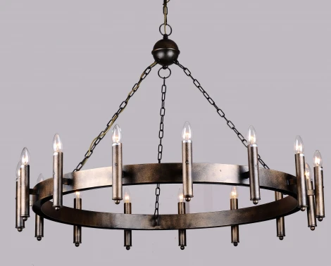Подвесная люстра Favourite Fortezza 1144-15P (220V, на цепи, подсвечник, свеча, кольцо)