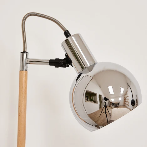 Торшер с регулировкой наклона, серебристый Uniel UML-T702 E14 SILVER+