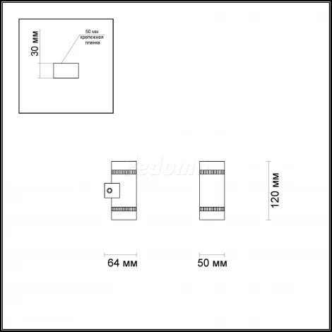 Настенный светильник Odeon Light Binoled 3545/10LW