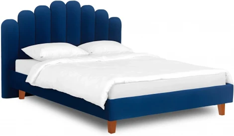 Кровать Queen II Sharlotta L 1600 ОГОГО (арт.577107), (Ткань/Синий)